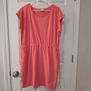Columbia, Women's XL, Coral, Short Sleeve Chill River Performance Dress, Outdoor